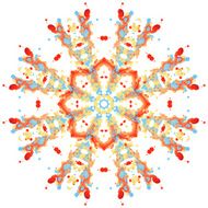 Lace ornament watercolor marble round doily ornamental flower N26