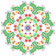 Lace ornament round doily geometric flower pattern floral holiday N13