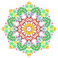 Lace ornament round doily geometric flower pattern floral holiday N14