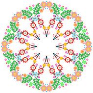Lace ornament round doily geometric flower pattern floral holiday N16