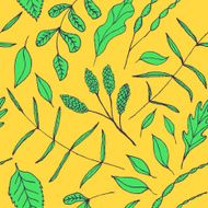 Vector Seamless background with of flowers N3