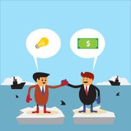 Exchange Businessmen Ocean