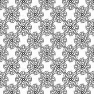 Black circular hand-drawn pattern on white background
