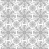 Black cartoon firewoks pattern on white background