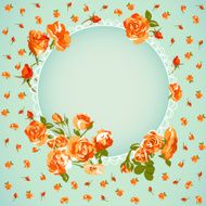 Vintage floral background with roses N2