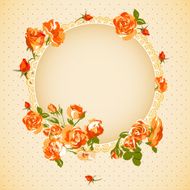 Vintage floral background with roses N4