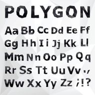 Alphabet Polygonal font set