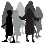 Vector silhouette of a woman N558