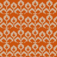 Vector knitted flower background N2