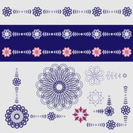 Vector frame horizontal and vertical seamless pattern vignette