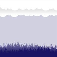 Vector design elements - grass and clouds