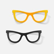 realistic design element glasses N18