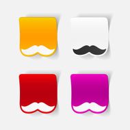 realistic design element mustache N19