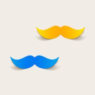 realistic design element mustache N20