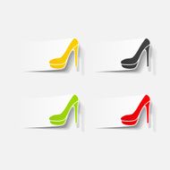 realistic design element shoe N12