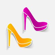 realistic design element shoe N13
