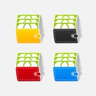 realistic design element purse money N53