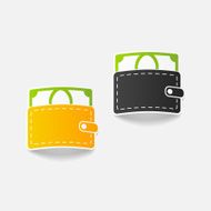 realistic design element purse money N54