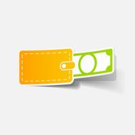 realistic design element purse money N55