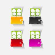realistic design element purse money N56