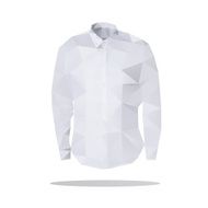 white shirt with long sleeves isolated on background