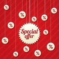 Special offer poster with percent discount
