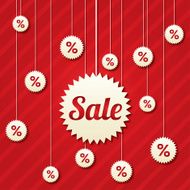 Sale poster with percent discount (vector)