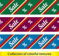 Sale seamless vector texture with percent discount
