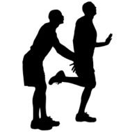 Vector silhouettes of gay N11