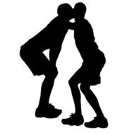 Vector silhouettes of gay N12