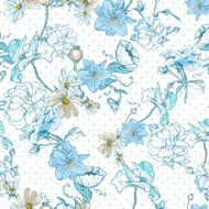 Beautiful Seamless Vintage Floral Background