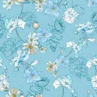 Beautiful Seamless Vintage Floral Background N3