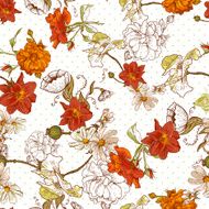 Beautiful Seamless Vintage Floral Background N4