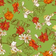 Beautiful Seamless Vintage Floral Background N5