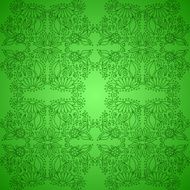 Seamless Vintage Green Pattern