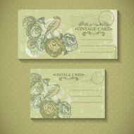 Floral Vector Vintage Card N3