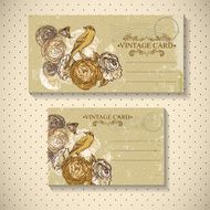 Floral Vector Vintage Card N4