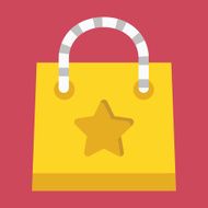 Vector Yellow Shopping Bag Icon N2