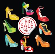 Colorful fashion women&#039;s High heel shoes Template sale