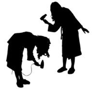 Vector silhouette of a woman N564