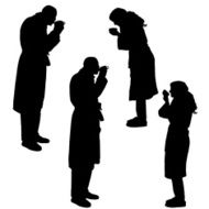 Vector silhouette of a woman N566
