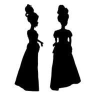 Vector silhouette of a princess