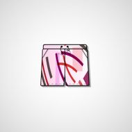 Abstract illustration on shorts N118