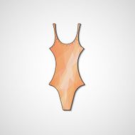 female swimsuit isolated on white background N17