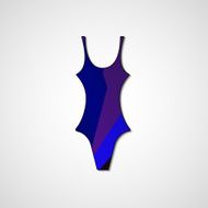 female swimsuit isolated on white background N19