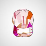Abstract illustration on peaked cap N104
