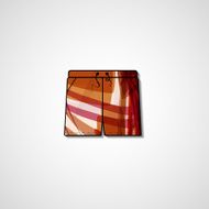Abstract illustration on shorts N122