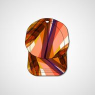 Abstract illustration on peaked cap N105