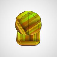Abstract illustration on peaked cap N106