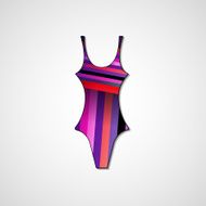 female swimsuit isolated on white background N22